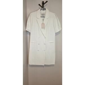 Adelyn Rae Double Breasted White Blazer Dress Size XL NWT